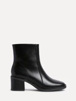 Linzi Black Wander Block Heel Ankle Boots
