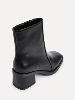 Linzi Black Wander Block Heel Ankle Boots