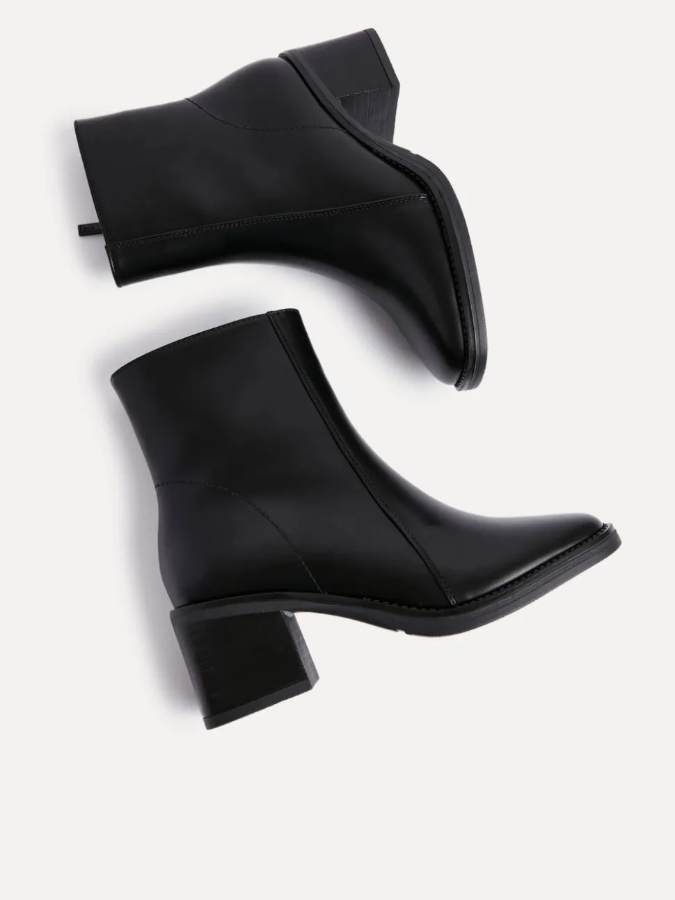 Linzi Black Wander Block Heel Ankle Boots