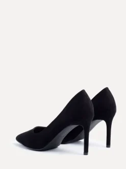 Linzi Black Wide Fit Martina Wide Fit Stiletto Pointed Court Shoes