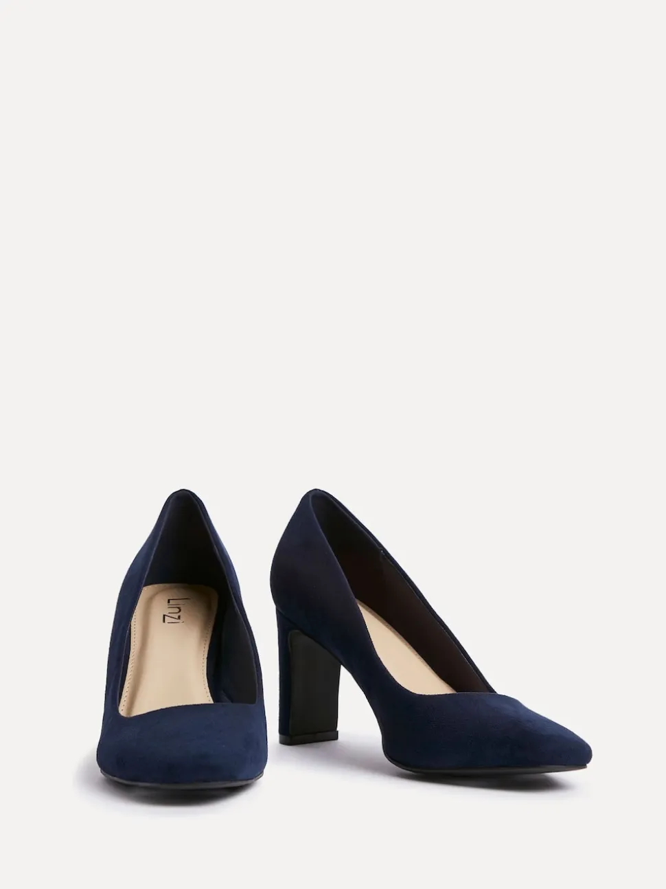 Linzi Blue Agenda Block Heel Courts