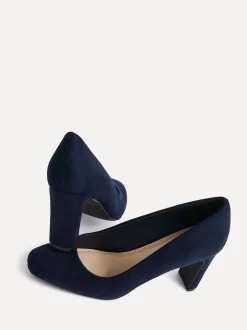 Linzi Blue Agenda Block Heel Courts