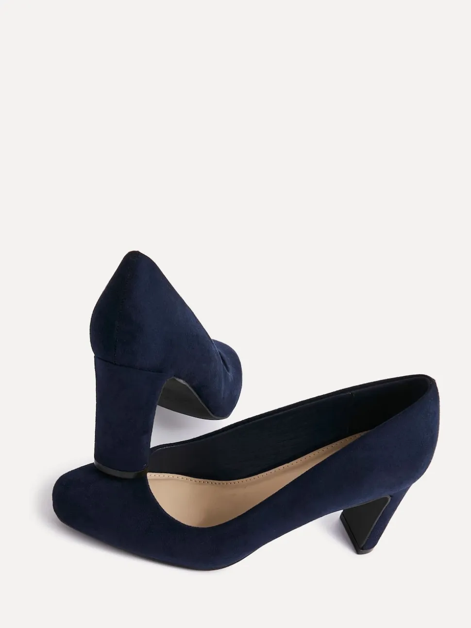 Linzi Blue Agenda Block Heel Courts