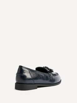 Linzi Blue Rosemary Classic Slip-On Loafers With Tassel Detail