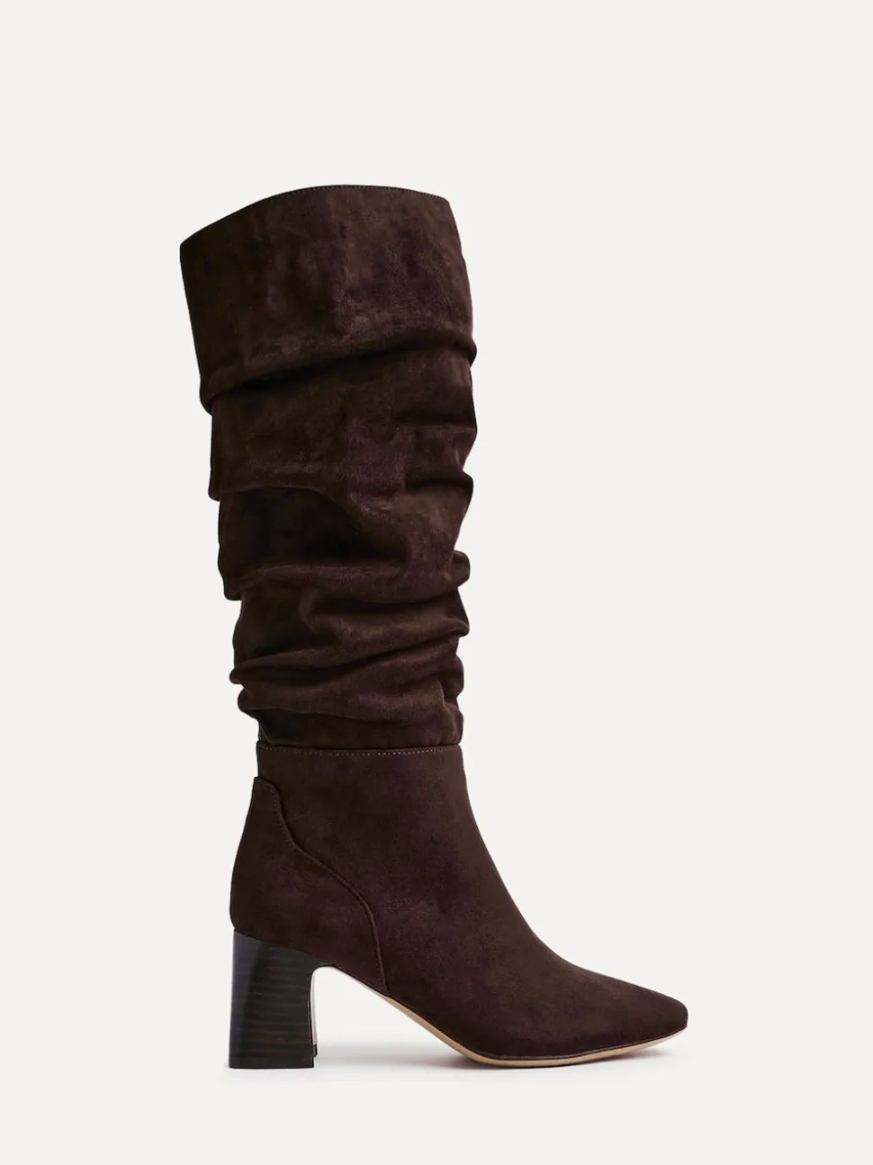 Linzi Brown Alpine Alpine Ruched High Leg Boots
