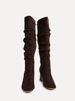 Linzi Brown Alpine Alpine Ruched High Leg Boots
