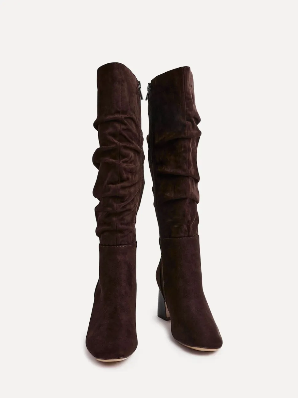 Linzi Brown Alpine Alpine Ruched High Leg Boots