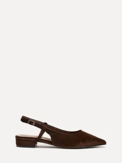 Linzi Brown Clasica Low Heeled Slingback Courts