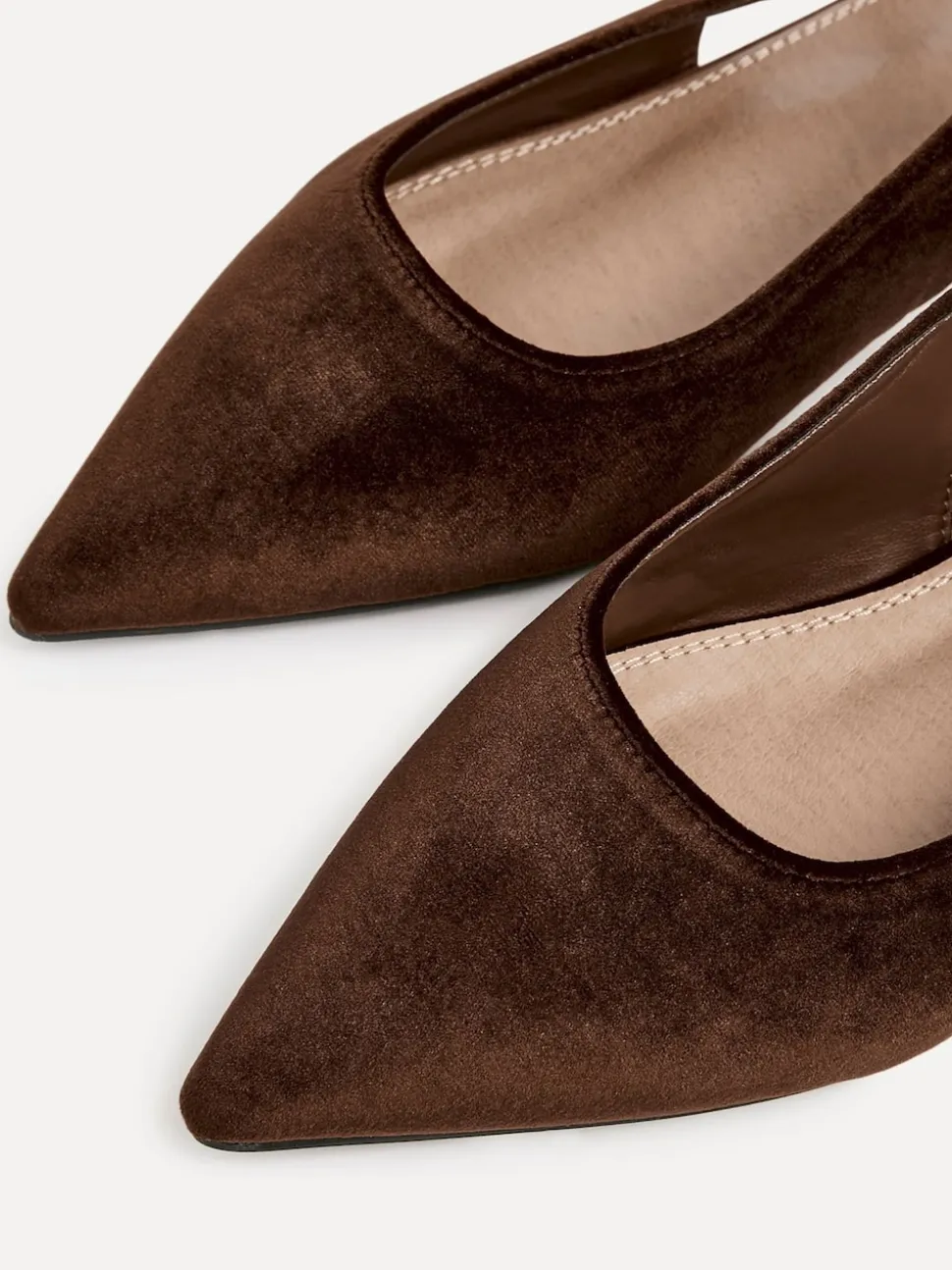 Linzi Brown Clasica Low Heeled Slingback Courts