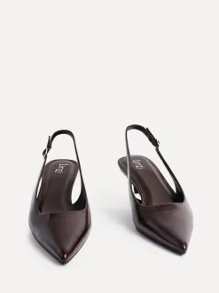 Linzi Brown Elvira Kitten Heel Slingback Courts