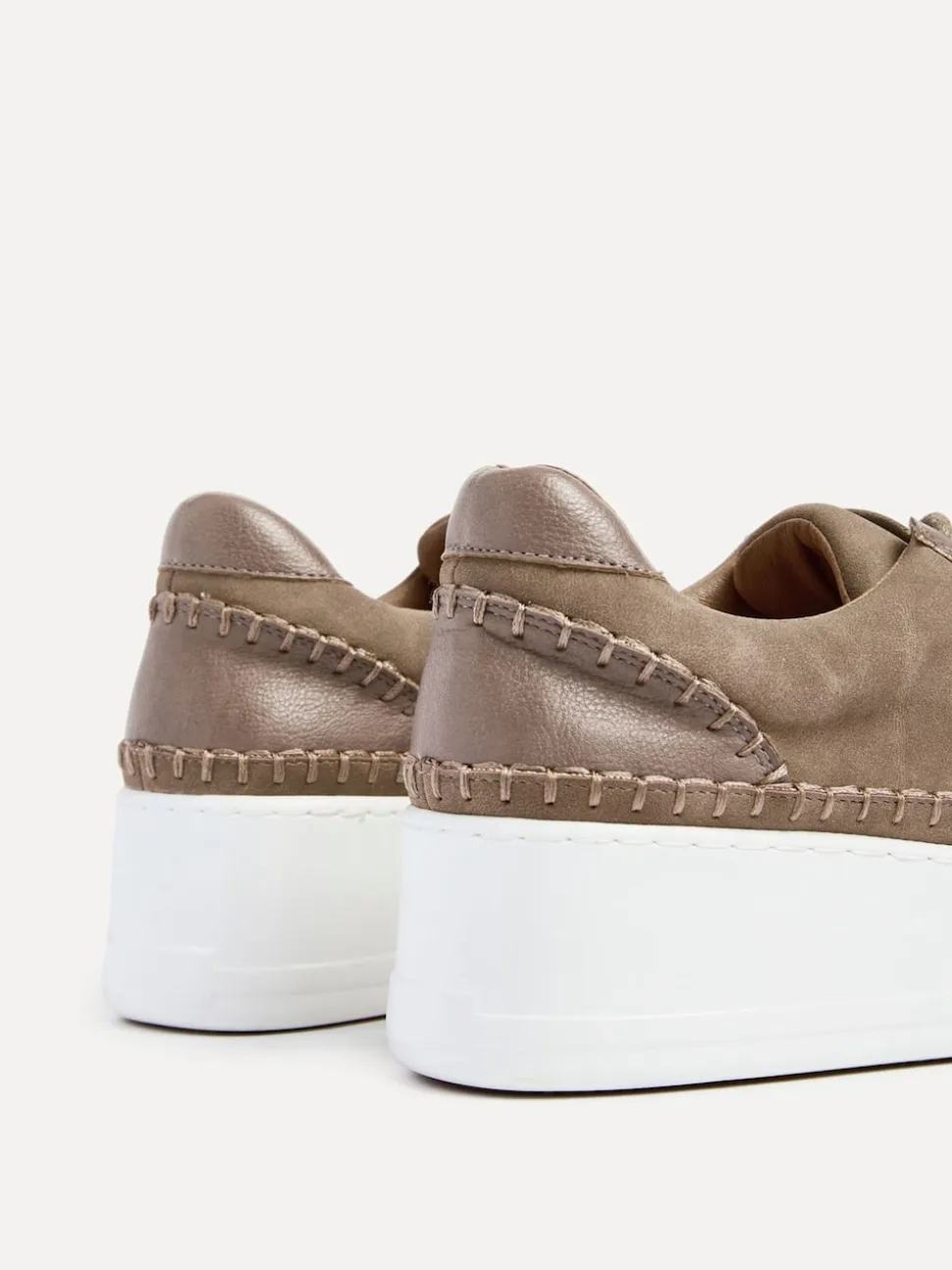 Linzi Brown Harlem Faux Leather Platform Trainers