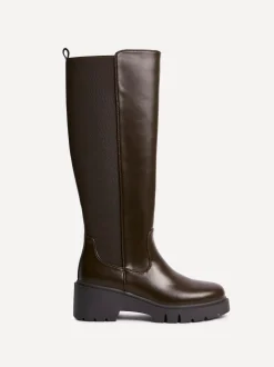 Linzi Brown Hyland High Leg Wedges Boots