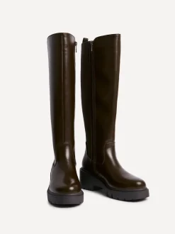 Linzi Brown Hyland High Leg Wedges Boots
