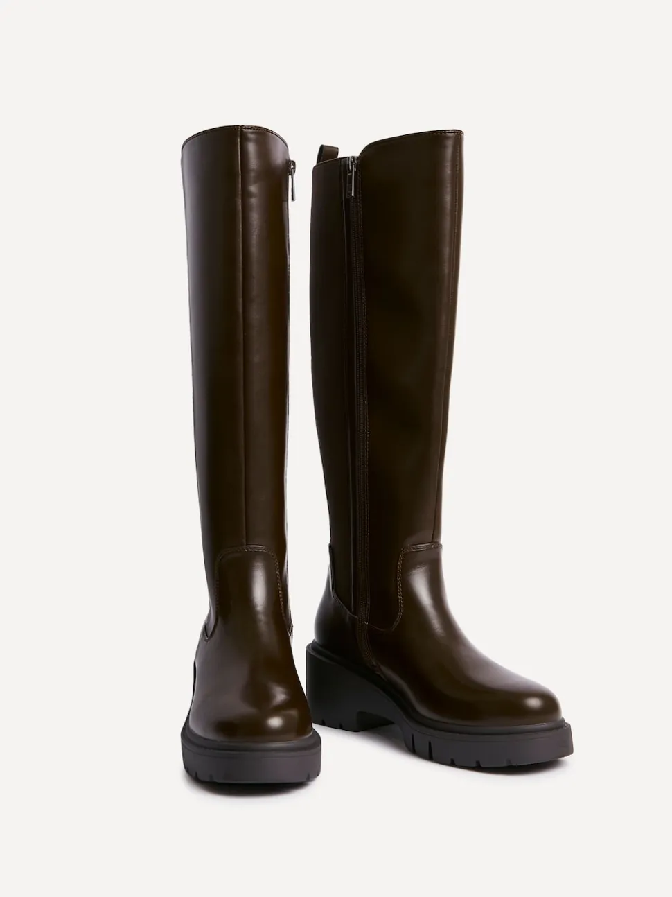 Linzi Brown Hyland High Leg Wedges Boots
