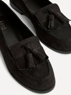 Linzi Brown Rosemary Classic Slip-On Loafers With Tassel Detail