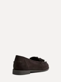 Linzi Brown Rosemary Classic Slip-On Loafers With Tassel Detail