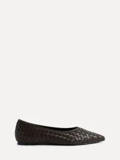 Linzi Brown Talina Woven Pointed Toe Ballet Flats