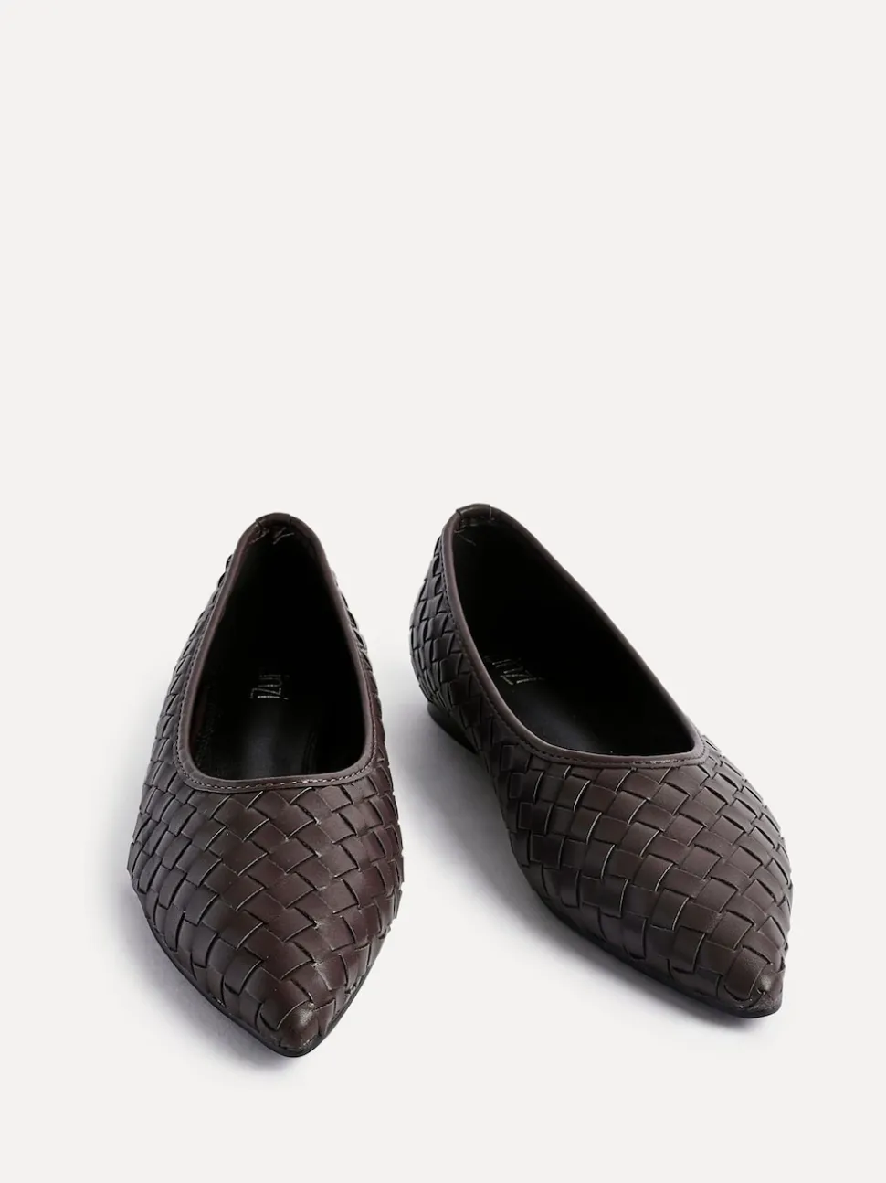 Linzi Brown Talina Woven Pointed Toe Ballet Flats