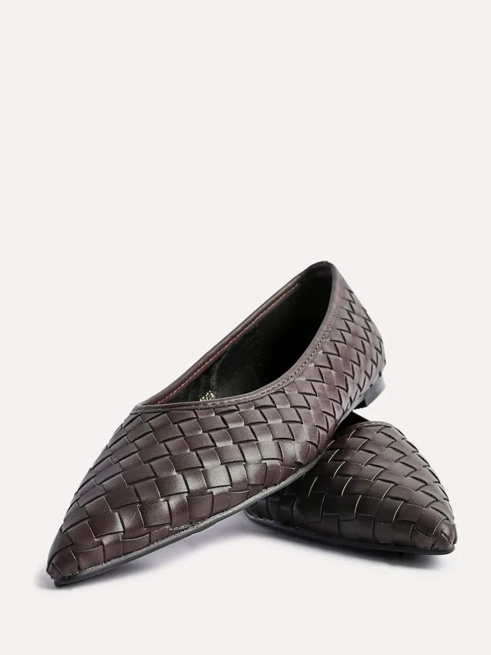 Linzi Brown Talina Woven Pointed Toe Ballet Flats