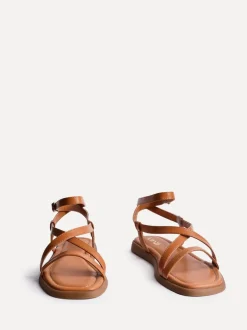 Linzi Brown Valor Strappy Gladiator Flat Sandals