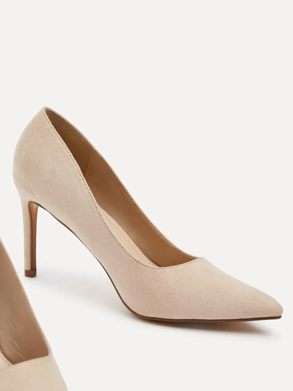 Linzi Cream Overjoyed Stiletto Pointed Court Heels