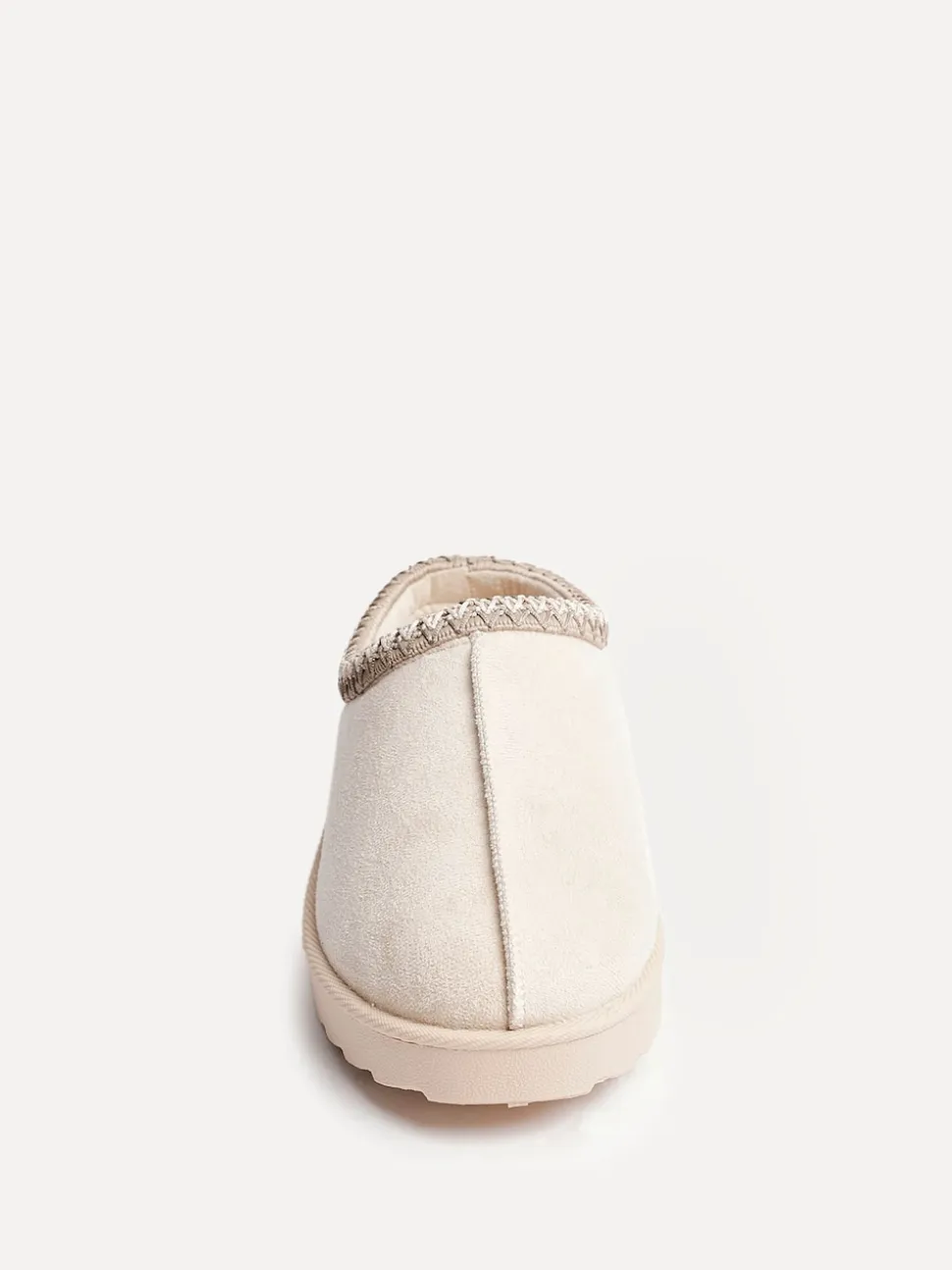 Linzi Cream Tana Faux Suede Slip-On Slippers