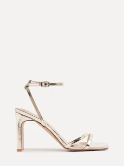 Linzi Gold Gesture Strappy Block Heel Sandals