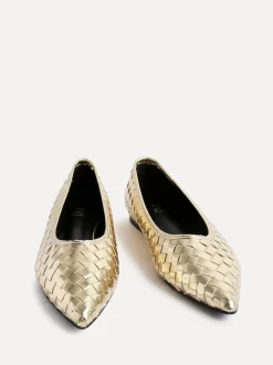 Linzi Gold Talina Woven Pointed Toe Ballet Flats