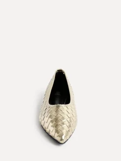 Linzi Gold Talina Woven Pointed Toe Ballet Flats