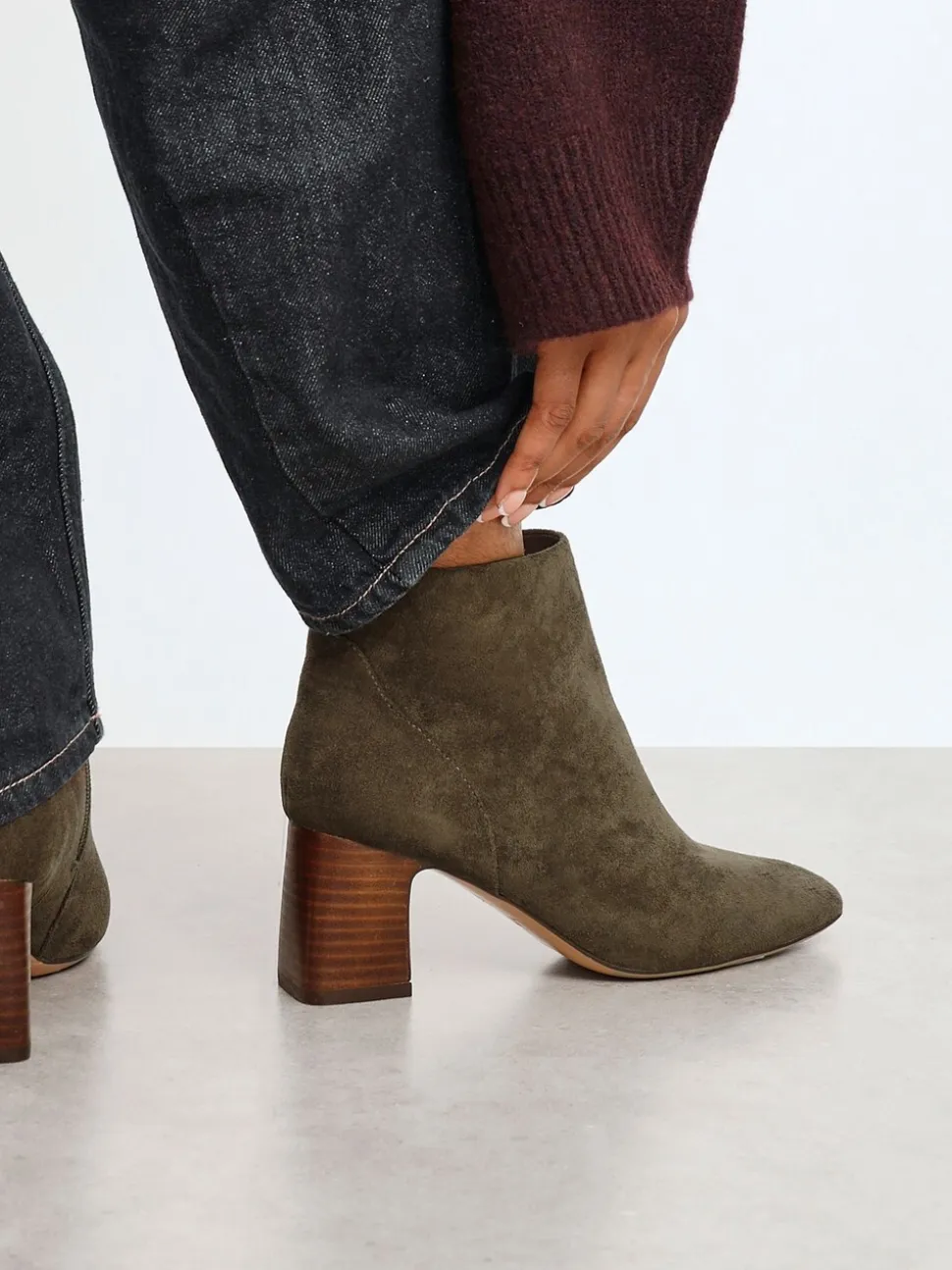 Linzi Green Cove Comfort Block Heeled Ankle Boot