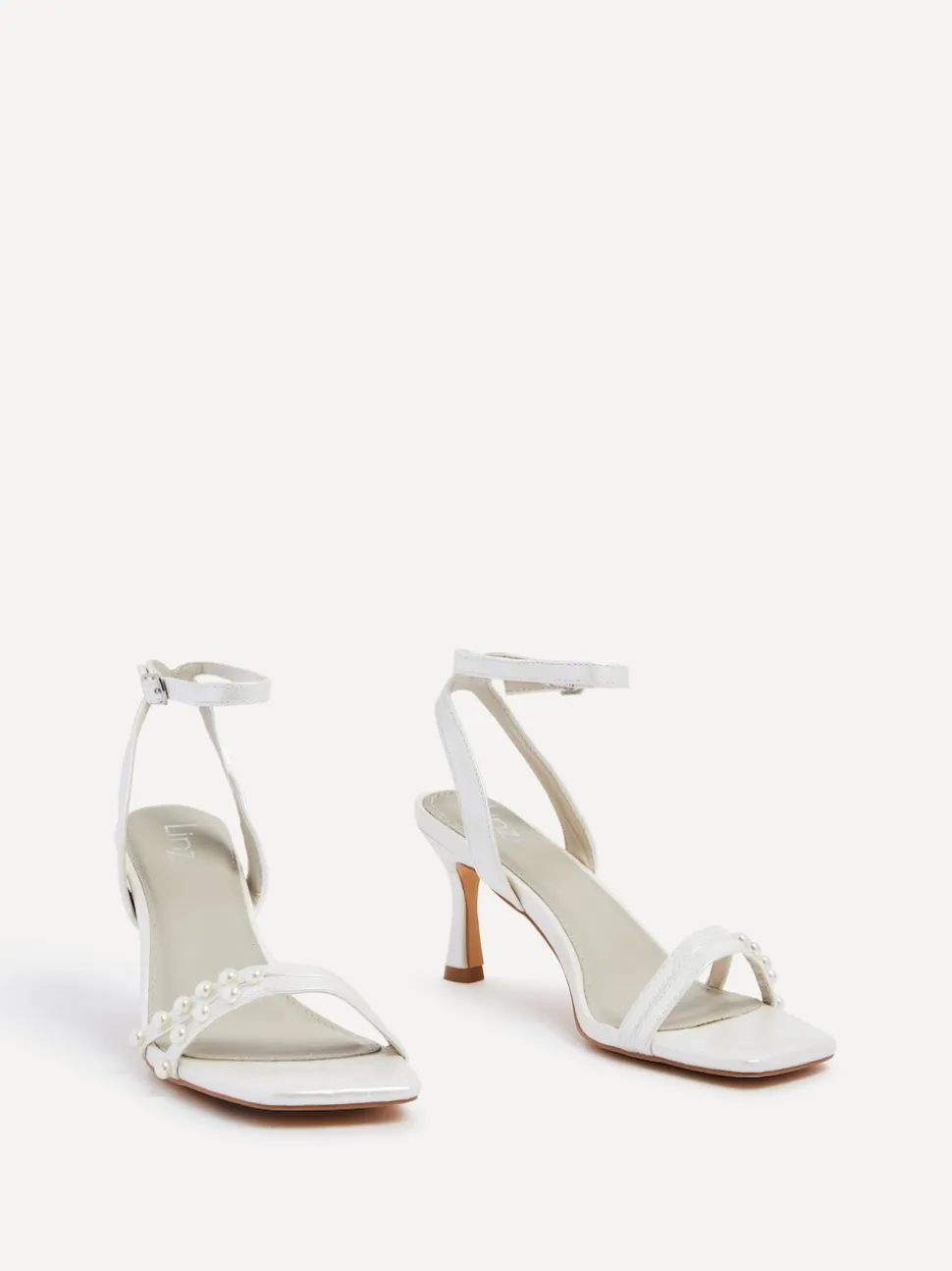 Linzi Ivory Bridal Adelaide Pearl Embellished Block Heels