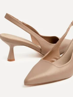 Linzi Mocha Presley Stiletto Pointed Court Heels