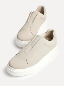 Linzi Natural Henley Flatform Slip-On Trainers