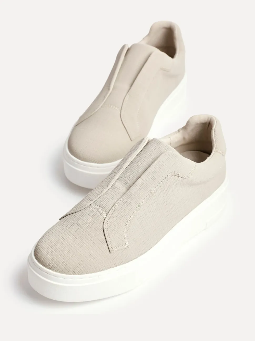 Linzi Natural Henley Flatform Slip-On Trainers