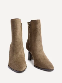 Linzi Natural Thorn Stacked Block Heel Ankle Boots