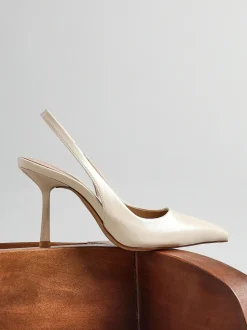 Linzi Nude Dash Slingback Court Heels