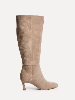 Linzi Nude Rush Pointed Toe High Leg Stiletto Boots