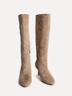 Linzi Nude Rush Pointed Toe High Leg Stiletto Boots