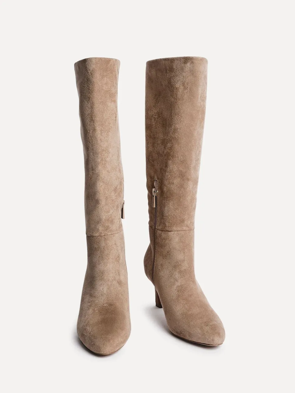Linzi Nude Rush Pointed Toe High Leg Stiletto Boots