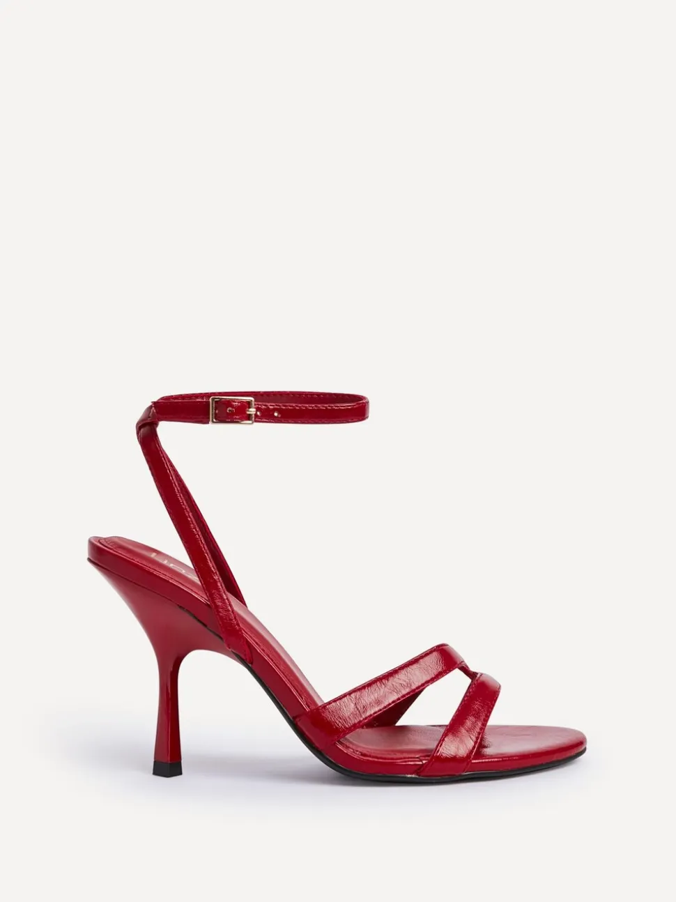 Linzi Red Bronte Heeled Sandals with Double Front Strap