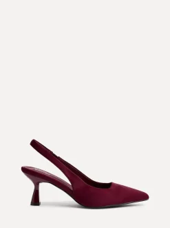 Linzi Red Izzie Wide Fit Slingback Court Heels