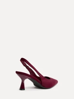 Linzi Red Izzie Wide Fit Slingback Court Heels