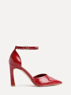 Linzi Red Moira Classic Stiletto Court Heels
