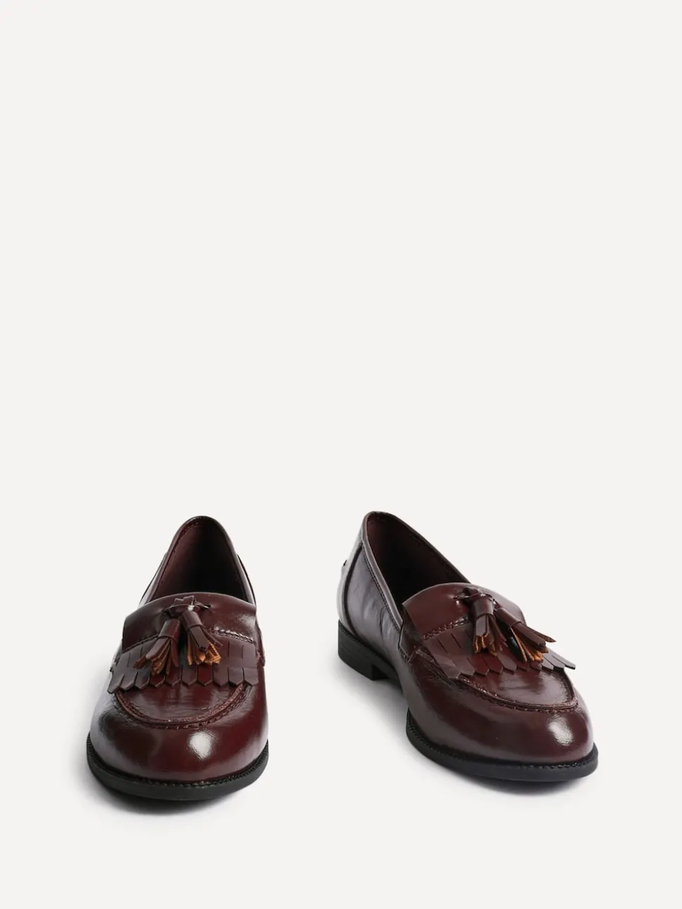 Linzi Red Rosemary Classic Slip-On Loafers With Tassel Detail