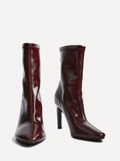 Linzi Red West Pointed Toe Ankle Boots With Stiletto Heel