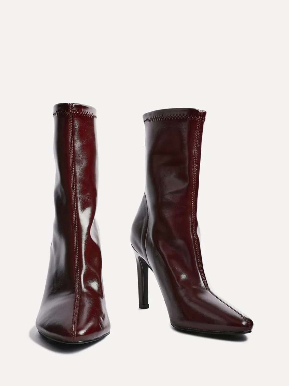 Linzi Red West Pointed Toe Ankle Boots With Stiletto Heel