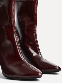 Linzi Red West Pointed Toe Ankle Boots With Stiletto Heel