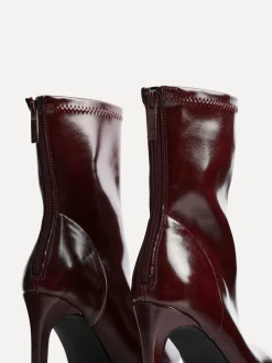 Linzi Red West Pointed Toe Ankle Boots With Stiletto Heel
