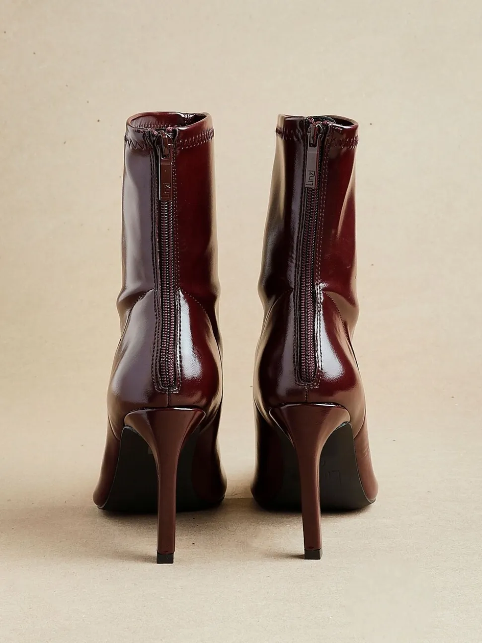 Linzi Red West Pointed Toe Ankle Boots With Stiletto Heel