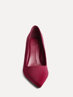 Linzi Red Wide Fit Aim Closed Court Stiletto Heels